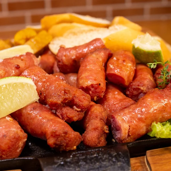 Linguiça flambada
